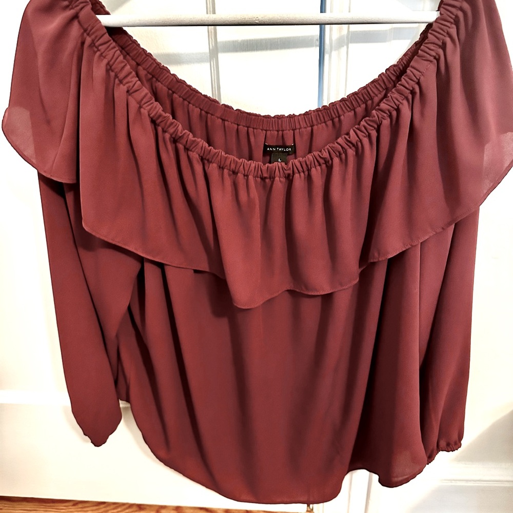 Ann Taylor off the shoulders top.